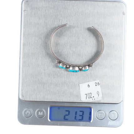 5.3" Vintage Harry Begay Navajo sterling silver small/child's cuff bracelet