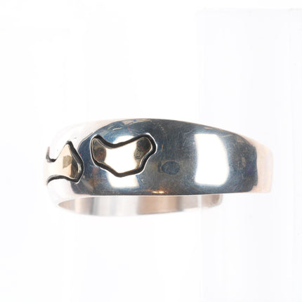 7" Hyson Craig Navajo 14k/Sterling silver freeform cuff bracelet