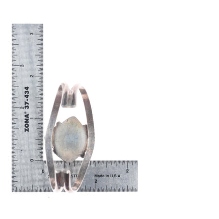 6.5" Vintage Navajo sterling silver turquoise split shank cuff bracelet