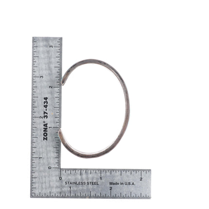 6" vintage Milton Lasiloo Zuni sterling silver turquoise inlay cuff bracelet