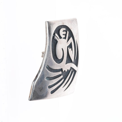 Richard Pawicki Hopi overlay pendant/pin sterling silver
