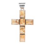 Big Dan Dodson vintage southwestern sterling silver Jasper cross pendant