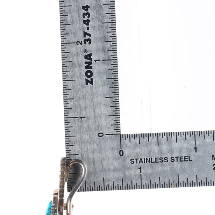 Herman Vandever Navajo sterling silver high grade turquoise kokopelli pendant