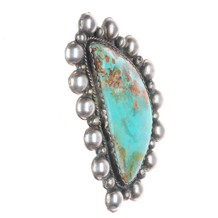 Big vintage Navajo sterling silver Royston turquoise pendant