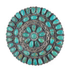 Ben Boyd Navajo sterling silver turquoise cluster pendant/pin
