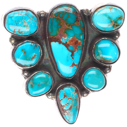 JP Platero Pilot Mountain turquoise sterling silver butterfly pin/brooch