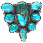 JP Platero Pilot Mountain turquoise sterling silver butterfly pin/brooch