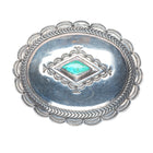 Vintage Taos Pueblo Sterling silver concho style belt buckle w/turquoise
