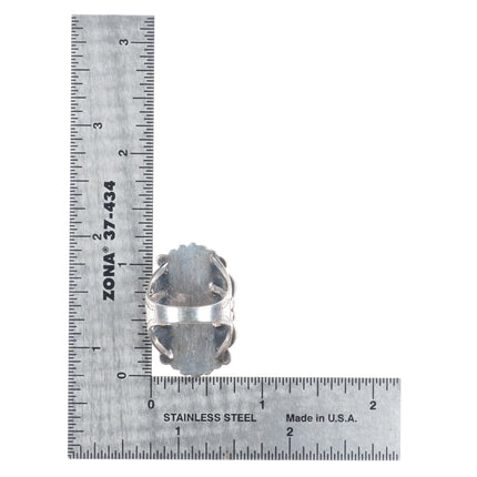 sz7 30's-40's Vintage Navajo sterling silver high grade turquoise ring