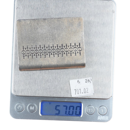 Norbert Peshlakai Navajo sterling silver modernist belt buckle