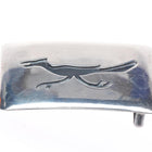 Vintage Navajo Overlay Roadrunner belt buckle sterling silver