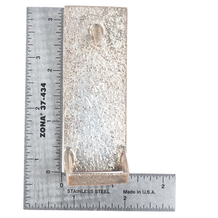 Jason Begay Navajo Tufa Cast sterling silver stone inlay belt buckle