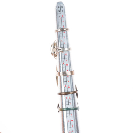 sz3-12 Southwestern/Navajo sterling silver turquoise/coral/shell ring lot