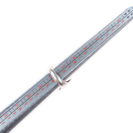 sz8 30's-40's Vintage Navajo sterling silver turquoise thunderbird ring