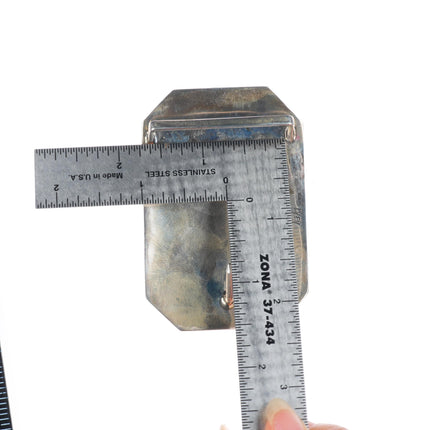 Gary-Elsie Yoyokie Hopi/Zuni sterling silver Kachina/korn figures belt buckle