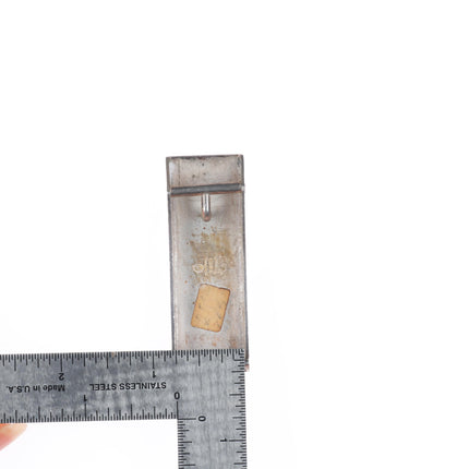 Vintage 1960's 10k gold on engraved sterling silver Mexican belt buckle