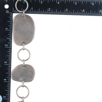 44" Vintage Navajo sterling silver turquoise link concho belt Running Bear shop