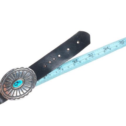 33" Ernest Roy Begay Navajo sterling silver turquoise concho belt