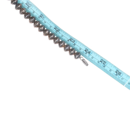 Vintage Navajo sterling silver squash blossom necklace w/turquoise naja