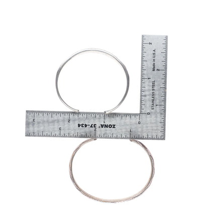 6.25" Vintage Navajo sterling silver turquoise/chip inlay cuff bracelet lot