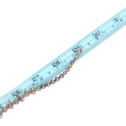 Vintage Zuni Ghan Dancer inlaid sterling silver pendant/beaded necklace