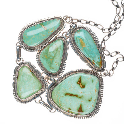 Vintage Spencer Navajo Royston turquoise sterling silver necklace