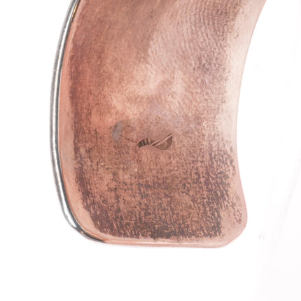 6.5" Willie Yazzie Navajo vintage sterling silver thunderbird cuff bracelet