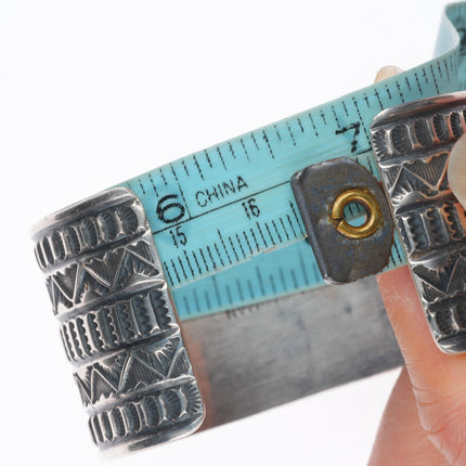 6.5" Andy Cadman Navajo high grade turquoise sterling silver cuff bracelet