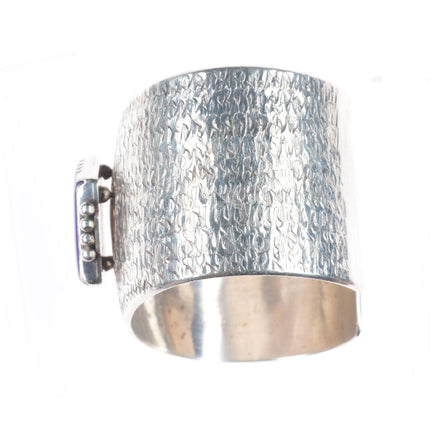 6.2" Darrell Jumbo Navajo sterling silver modernist charoite cuff bracelet