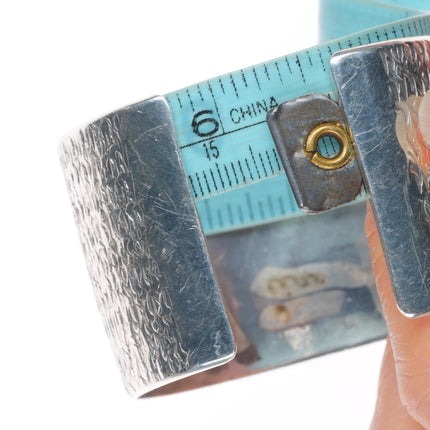 6.2" Darrell Jumbo Navajo sterling silver modernist charoite cuff bracelet