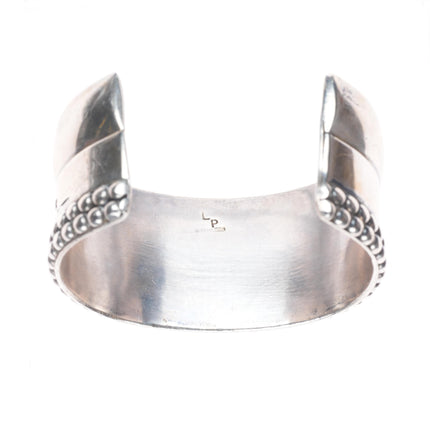 6.25" LP Heavy vintage Navajo sterling silver storyteller cuff bracelet