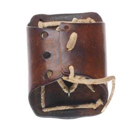 40's-50's Vintage Navajo cast sterling silver Ketoh Bowguard bracelet turquoise