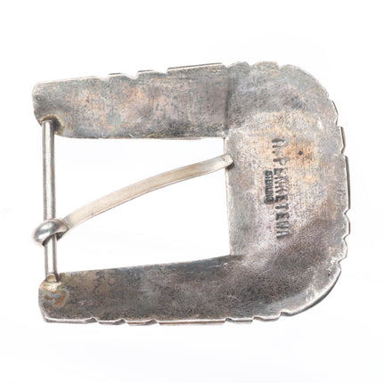 Penketewa Zuni sterling silver turquoise nugget 1" ranger belt buckle set