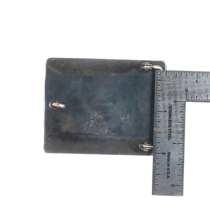 Clarence Lee and Russell Lee Navajo sterling silver pickup truck belt buckle