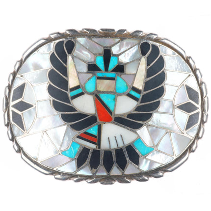 Ralph and Lillian Kallestewa Zuni sterling silver knifewing belt buckle