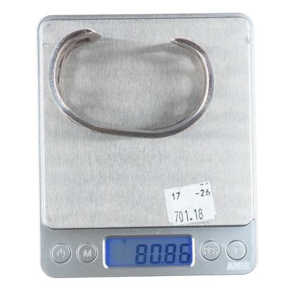 7.1" 40's-50's Vintage Navajo cast sterling silver heavy cuff bracelet