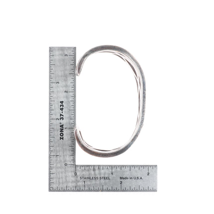 7.1" 40's-50's Vintage Navajo cast sterling silver heavy cuff bracelet