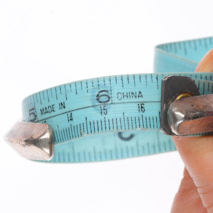 6.5" 40's-50's Vintage Navajo stamped sterling silver carinated cuff bracelet