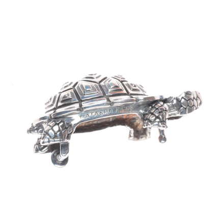Natasha Kayn retro heavy sterling silver tortoise belt buckle turtle