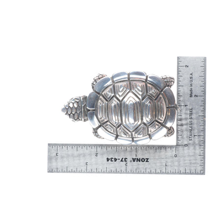 Natasha Kayn retro heavy sterling silver tortoise belt buckle turtle