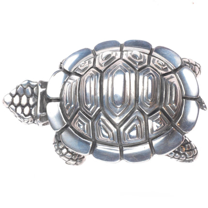 Natasha Kayn retro heavy sterling silver tortoise belt buckle turtle