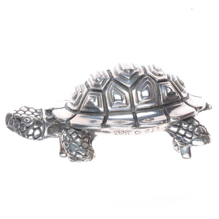 Natasha Kayn retro heavy sterling silver tortoise belt buckle turtle
