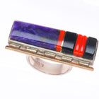 sz9.25 Edison Cummings Navajo sterling silver 14k gold sugilite, coral ring