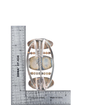 6" Raymond Yazzie Navajo vintage sterling silver turquoise cuff bracelet