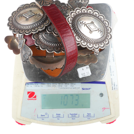 48" Rocking Horse Ranch - Wilson Jim Navajo Large sterling silver concho belt