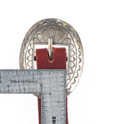 43" K Yazzie Navajo vintage sterling silver butterfly concho belt