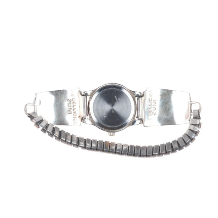 Herbert and Esther Cellicion Zuni vintage sterling silver ladies watch tips