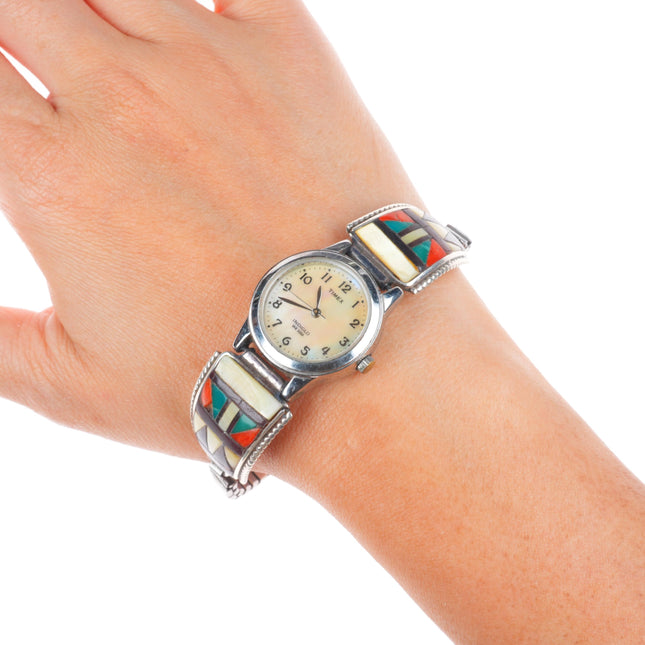 Herbert and Esther Cellicion Zuni vintage sterling silver ladies watch tips