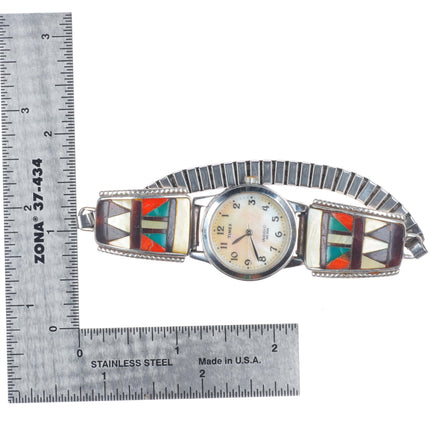 Herbert and Esther Cellicion Zuni vintage sterling silver ladies watch tips