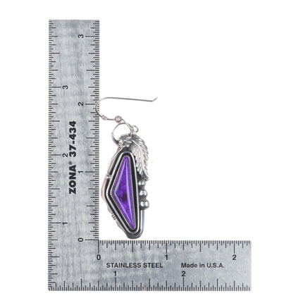 Les Baker Shop southwestern Sterling silver vintage sugilite earrings